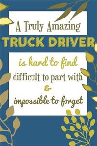 A Truly Amazing TRUCK DRIVER Is Hard To Find Difficult To Part With & Impossible To Forget