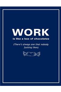 Work is like a box of chocolates (There's always one that nobody fucking likes) Business Notebook & Journal