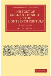 History of English Thought in the Eighteenth Century 2 Volume Set