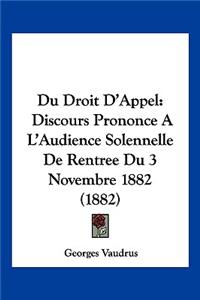 Du Droit D'Appel