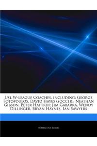 Articles on Usl W-League Coaches, Including