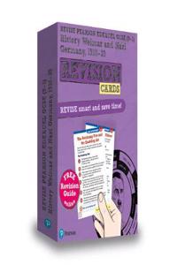 Pearson REVISE Edexcel GCSE History Weimar and Nazi Germany: Revision Cards incl. online revision and quizzes - for 2025, 2026 exams