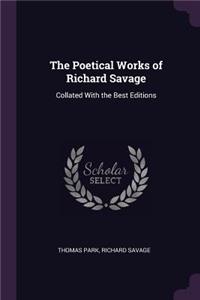 Poetical Works of Richard Savage