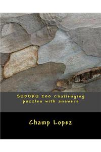 SUDOKU 200 Challenging puzzles with answers