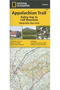 Appalachian Trail: Bailey Gap to Calf Mountain Map [Virginia]