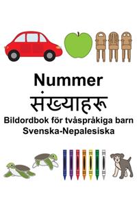 Svenska-Nepalesiska Nummer/संख्याहरू Bildordbok för tvåspråkiga barn
