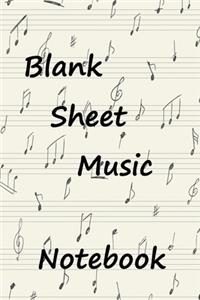 Blank Sheet Music Notebook