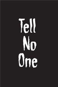 Tell No One Password Log Book