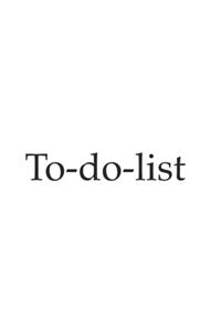 My to do list - Notebook, 120 Pages, lines