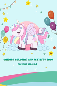 unicorn coloring and activity book for kids ages 4-8 years