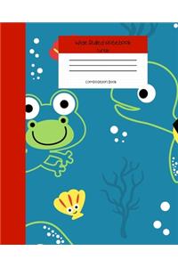 Wide Ruled Turtle Notebook Composition Book