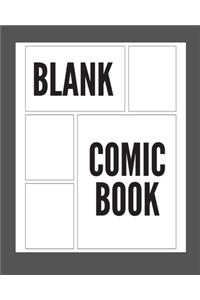 Dark Gray Blank Comic Book