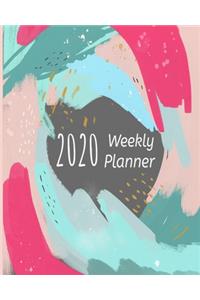 2020 Weekly Planner: An Abstract Art Monthly and Yearly Calendar