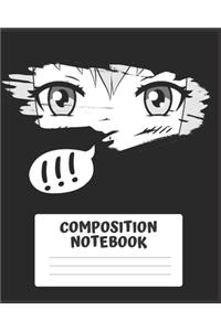 Anime Themed Composition Notebook