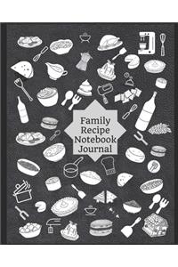 Family Recipe Notebook Journal