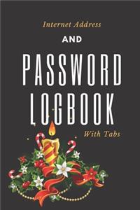 Internet Address And Password Logbook With Tabs