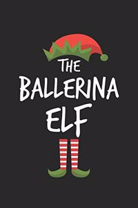 Funny Ballerina Elf Christmas Notebook Gift