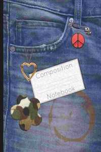 Jeans Pocket Design Composition Notebook