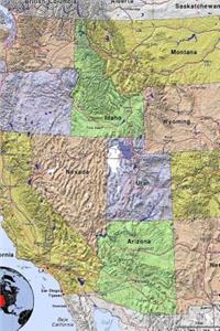 Western United States of America USA Map Journal