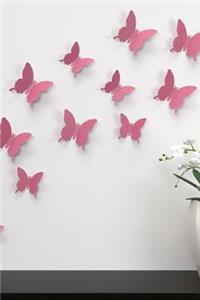 Pink Butterfly Decorations Journal