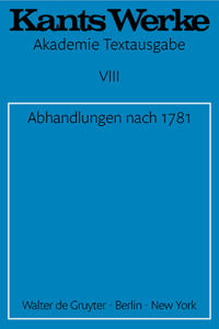 Abhandlungen nach 1781