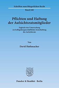 Pflichten Und Haftung Der Aufsichtsratsmitglieder