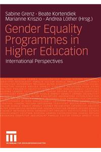 Gender Equality Programmes in Higher Education