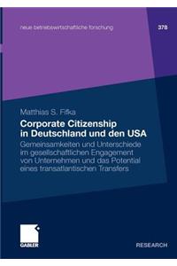 Corporate Citizenship in Deutschland Und Den USA