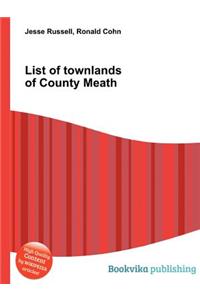 List of Townlands of County Meath