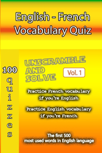 English - French Vocabulary Quiz - Match the Words - Volume 1