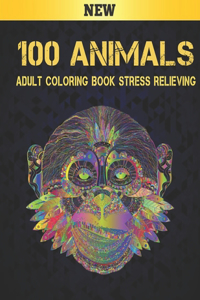 Adult Coloring Book New 100 Animals