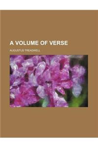 A Volume of Verse