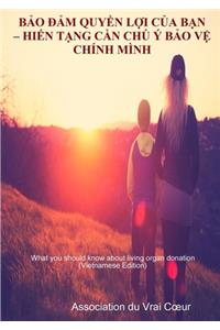 What you should know about living organ donation (Vietnamese Edition)