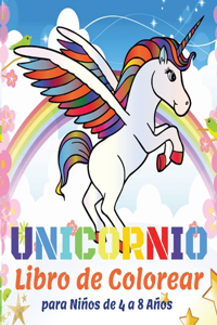 Unicornio Libro de Colorear para Niños de 4 a 8 Años