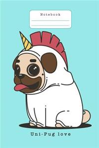 Pug Notebook Gift For Dog Lovers Unipug Lined Journal