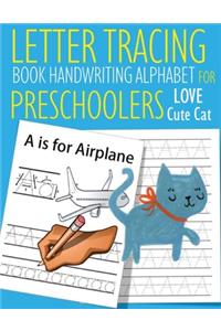 Letter Tracing Book Handwriting Alphabet for Preschoolers Love Cute Cat