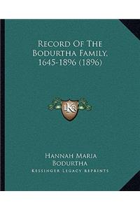 Record Of The Bodurtha Family, 1645-1896 (1896)