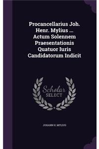 Procancellarius Joh. Henr. Mylius ... Actum Solennem Praesentationis Quatuor Iuris Candidatorum Indicit