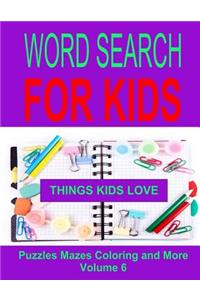 Word Search For Kids Volume 6