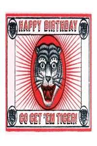 Tiger Matchbox - Birthday Greeting Card