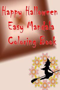 Happy Halloween Easy Mandala Coloring Book