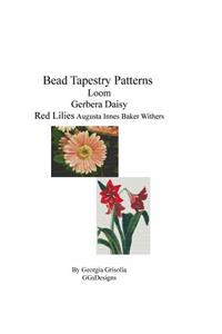Bead Tapestry Patterns loom Gerbera Daisy Red Lilies