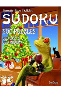 Famous Frog Holiday Sudoku 600 Puzzles, 300 Easy and 300 Medium