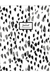 Lined Journal - Watercolor: Black and White, Large (Wide Ruled Notebooks)