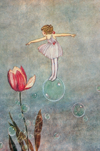 Bubble Fairy with Tulip - Fairy Greeting Card