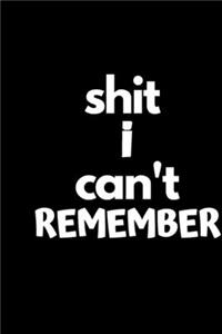 Shit I Can't Remember