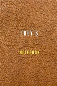Trey's Notebook (6 x 9 - 105 Lined Pages) personalized journal notebook