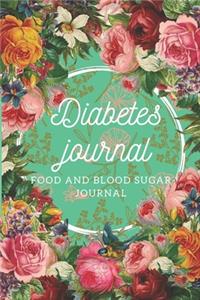 Diabetes journal: Food and Blood Sugar Journal, Diabetic Glucose Log, Blood Sugar Monitoring, Diabetes Journal Log Book, Diabetes Diary, 6 x 9 inch: Diabetic Food Jou