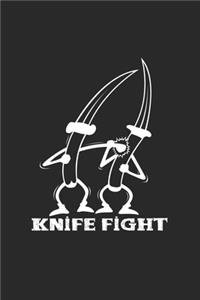 Knife fight: 6x9 Knife Throwing - lined - ruled paper - notebook - notes