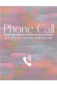 Phone Call Telephone Memo Notebook
